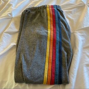 Aviator Nation Gray 5-Stripe Sweatpants